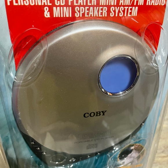 New Coby CX-CD1234 personal portable CD player mini AM/FM radio & mini speakers - Picture 16 of 16